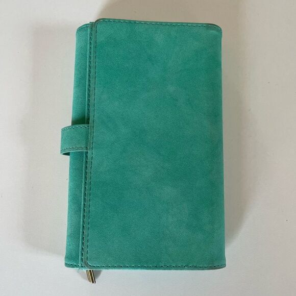 Pre-Owed Megshi Teal Wallet Large Enough to Hold a Phone - Picture 3 of 6
